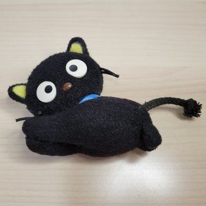 Vintage SANRIO Chococat Black Cat Japanese 4" Mini Plush w/ Shoelace Tail RARE